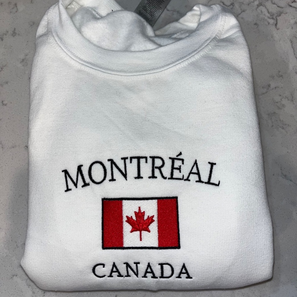 Embroidered Montreal Canada Crewneck
